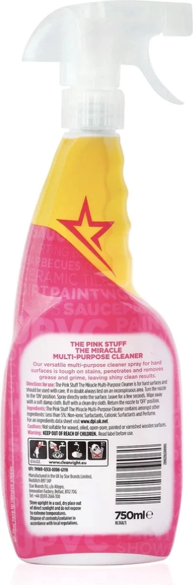 The Pink Stuff The Miracle Allesreiniger 750 ml The Pink Stuff The Miracle Allesreiniger 750 Ml -bol winkel 396x1200 3