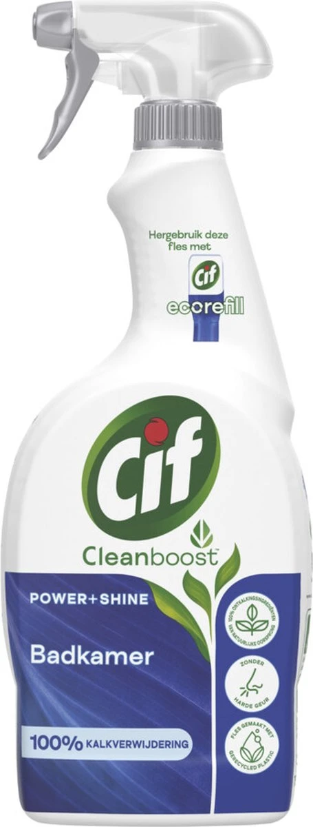 Cif CleanBoost Power & Shine Badkamer Spray - 6 x 750 ml - Voordeelverpakking Cif CleanBoost Power & Shine Badkamer Spray - 6 X 750 Ml - Voordeelverpakking -bol winkel 455x1200 1