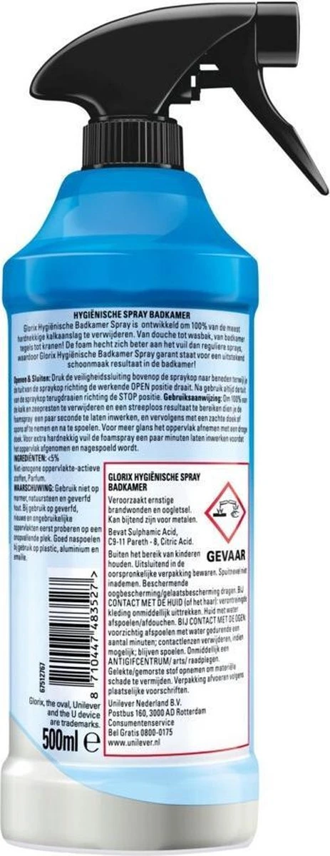 Glorix Hygiënische Badkamer Foamspray - 6 x 500 ml - Voordeelverpakking Glorix Hygiënische Badkamer Foamspray - 6 X 500 Ml - Voordeelverpakking -bol winkel 463x1200 4