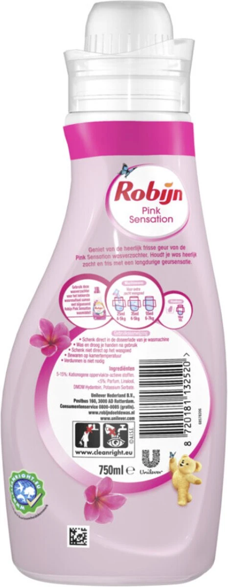 Robijn Wasverzachter Pink Sensation 750 ml Robijn Wasverzachter Pink Sensation 750 Ml -bol winkel 466x1200 1