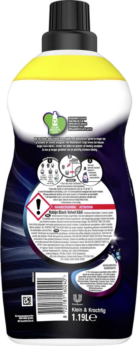 4x Robijn Klein & Krachtig Wasmiddel Black Velvet 1,19 liter 4x Robijn Klein & Krachtig Wasmiddel Black Velvet 1,19 Liter -bol winkel 482x1200 2