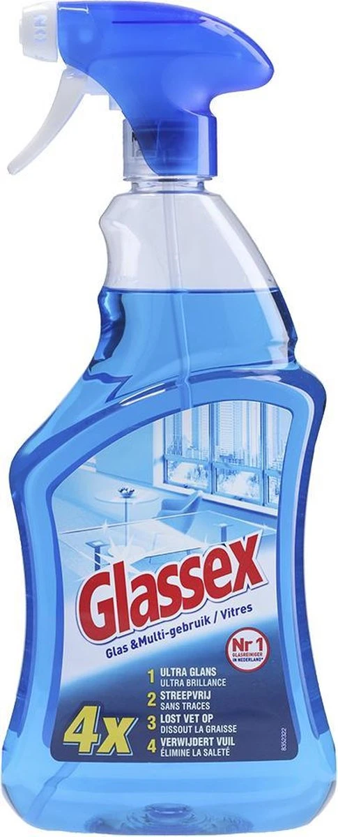 Glassex Glas & Multi Schoonmaak Spray - 750ml x6 Glassex Glas & Multi Schoonmaak Spray - 750ml X6 -bol winkel 485x1200 3