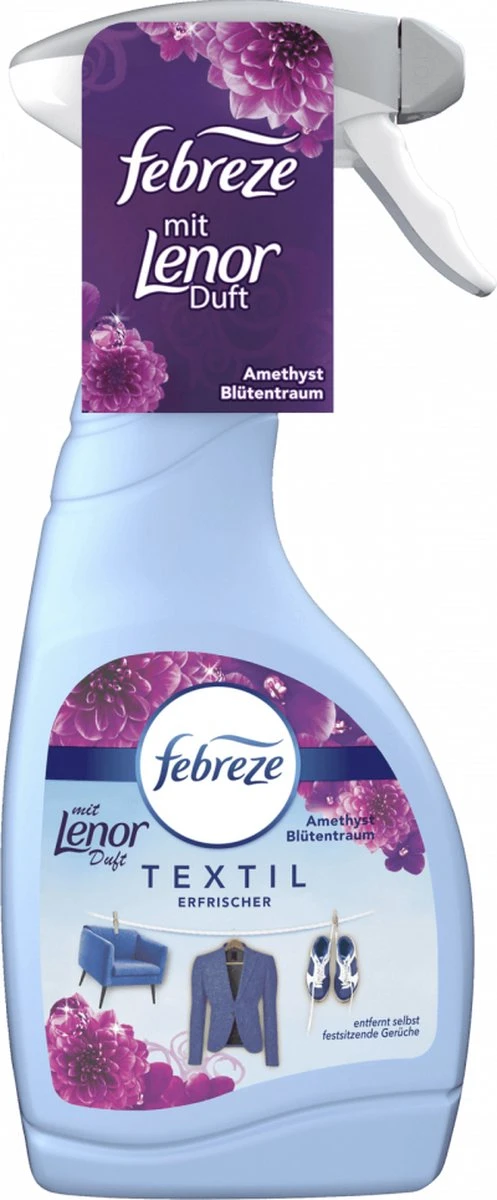 Febreze Textielverfrisser Spray | Met de geur van Lenor | Amethist & Bloemen Boeket | 500ml | Verwijderd nare geuren Febreze Textielverfrisser Spray | Met De Geur Van Lenor | Amethist & Bloemen Boeket | 500ml | Verwijderd Nare Geuren -bol winkel 497x1200 1