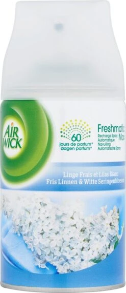 AIRWICK Freshmatic Automatische Spray Refill Frisse Linnen & Witte Bloemen Krimp - (3x250ml) 2 AIRWICK Freshmatic Automatische Spray Refill Frisse Linnen & Witte Bloemen Krimp - (3x250ml) -bol winkel 519x1200 5