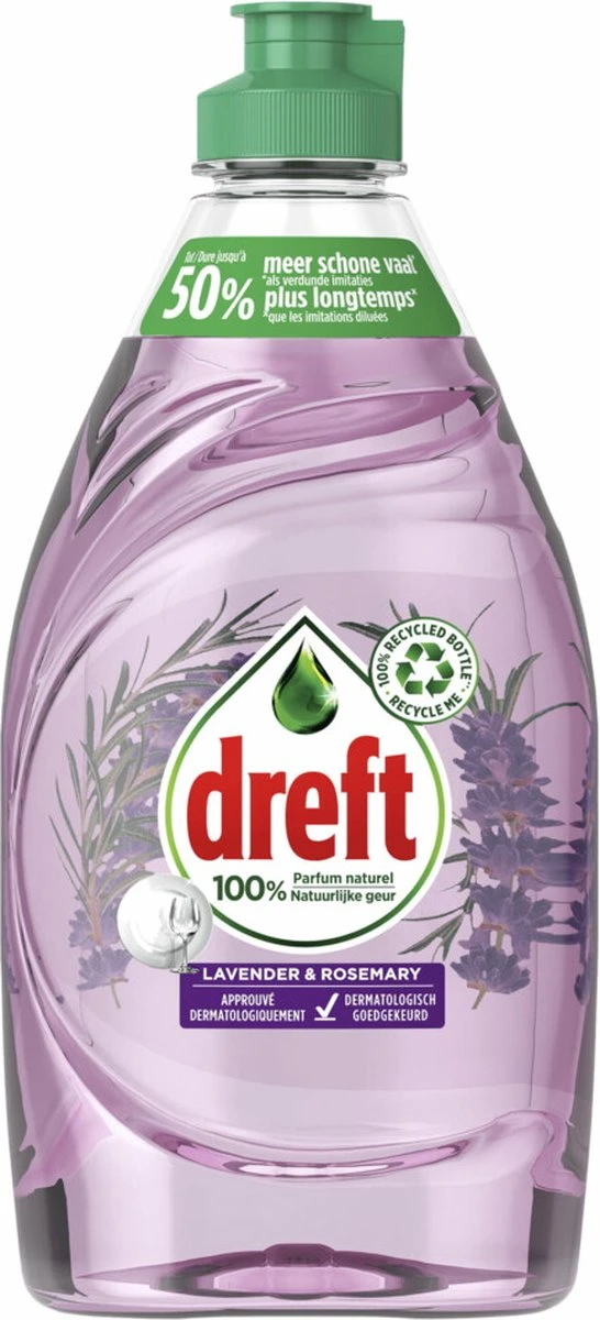 Dreft Naturals Lavender & Rosemary Afwasmiddel - Voordeelverpakking 10x450ml Dreft Naturals Lavender & Rosemary Afwasmiddel - Voordeelverpakking 10x450ml -bol winkel