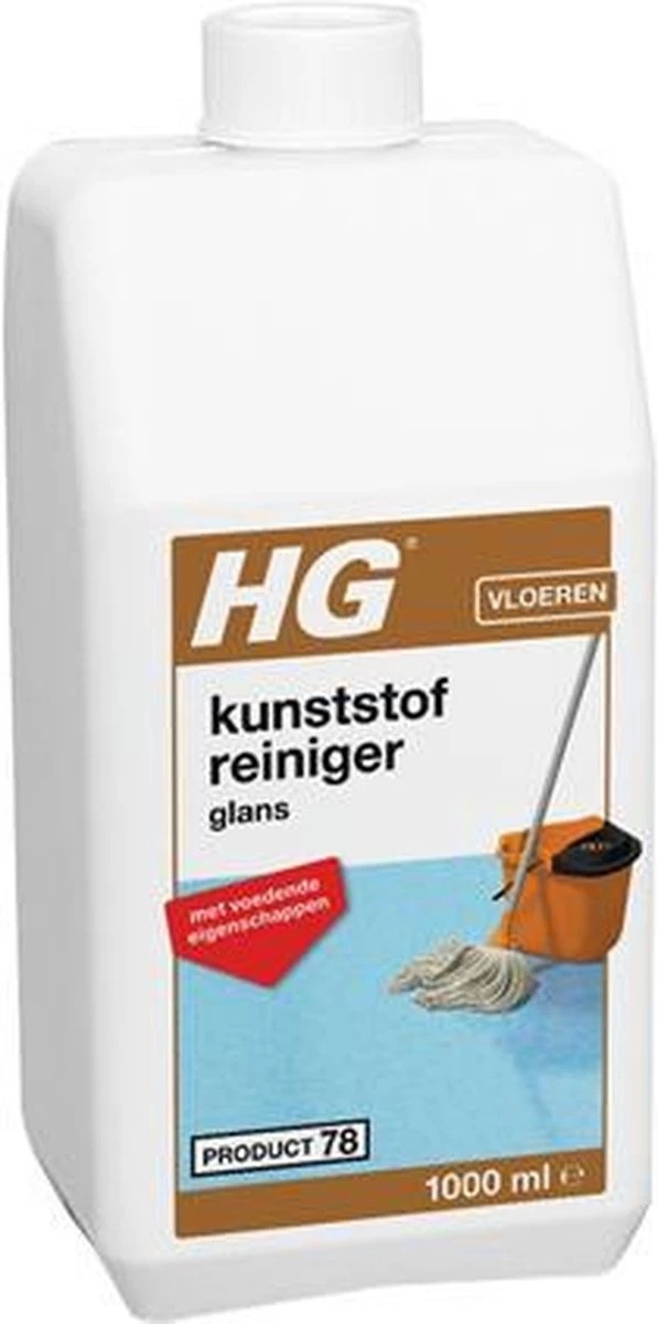 HG kunststofreiniger glans - glansherstel - geschikt voor o.a. pvc, gietvloeren en linoleum HG Kunststofreiniger Glans - Glansherstel - Geschikt Voor O.a. Pvc, Gietvloeren En Linoleum -bol winkel