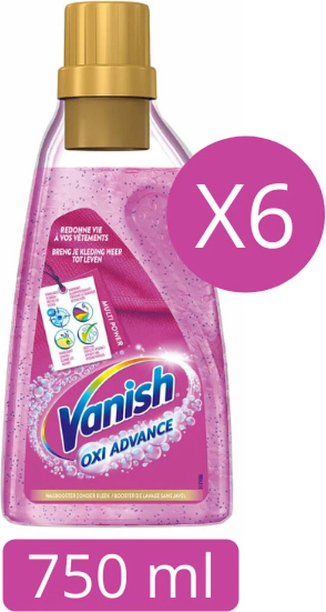 Vanish Oxi Advance Multicolor Power Gel - Voor Gekleurde en Witte Was - 750 mL x6 Vanish Oxi Advance Multicolor Power Gel - Voor Gekleurde En Witte Was - 750 ML X6 -bol winkel