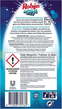 Robijn Intense Morgenfris Droogtrommeldoekjes - 9 X 20 Stuks - Voordeelverpakking 5 Robijn Intense Morgenfris Droogtrommeldoekjes - 9 X 20 Stuks - Voordeelverpakking -bol winkel 683x1200