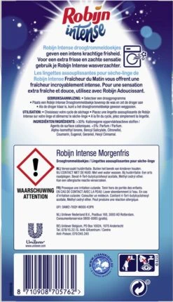 Robijn Droogtrommeldoekjes Intense 20 Stuks -bol winkel 690x1200