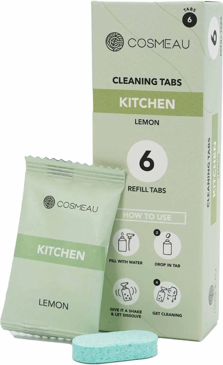 Cosmeau Keukenreiniger 6 Stuks Tabletten Cleaning Tabs Schoonmaak Tabs - Kitchen- Navulverpakking - Refill Cosmeau Keukenreiniger 6 Stuks Tabletten Cleaning Tabs Schoonmaak Tabs - Kitchen- Navulverpakking - Refill -bol winkel
