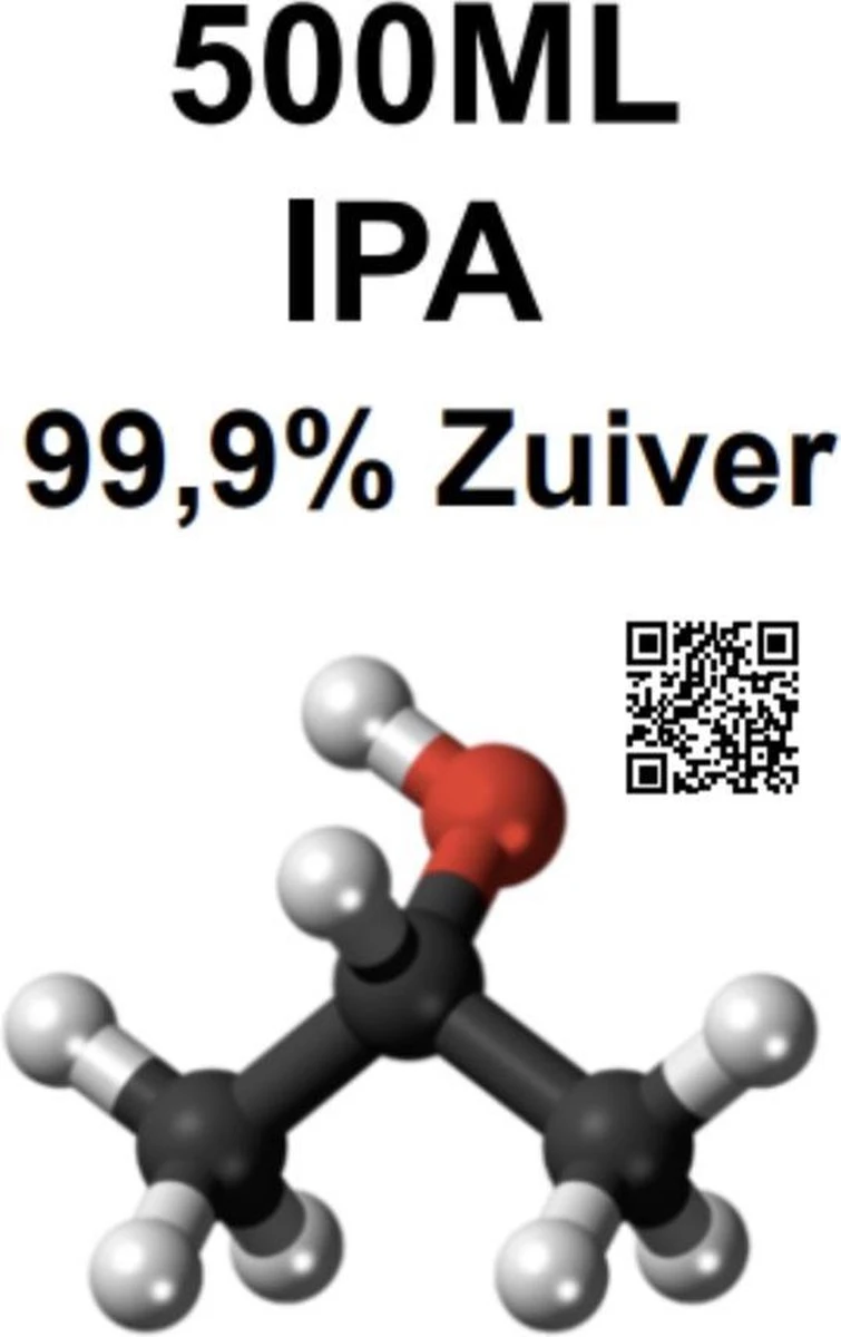 Isopropanol - Isopropyl - Alcohol - IPA - 99,9% zuiver - 500ml Isopropanol - Isopropyl - Alcohol - IPA - 99,9% Zuiver - 500ml -bol winkel 755x1200 3