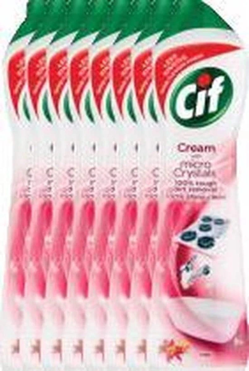 CIF Cream Pink Flower - 8 x 500 ml - Schuurmiddel - Voordeelverpakking CIF Cream Pink Flower - 8 X 500 Ml - Schuurmiddel - Voordeelverpakking -bol winkel 805x1200 4