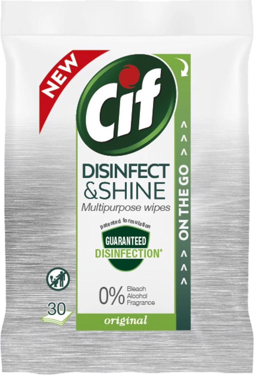 Cif Disinfect & Shine Wipes Original Desinfectie Schoonmaakdoekjes - 12 x 30 doekjes - Voordeelverpakking Cif Disinfect & Shine Wipes Original Desinfectie Schoonmaakdoekjes - 12 X 30 Doekjes - Voordeelverpakking -bol winkel 811x1200 1