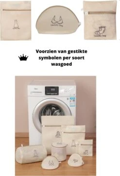 V&P Black Crown Waszakken Set Met Rits - Wasnet - Waszak - Waszakken Set Van 7 Voor Wasgoed - Waszakje Lingerie - Waszak Bh - Divers Delicaat Wasgoed - Wasnet Groot - Wasmachine Zakjes - Laundry Bag Set -bol winkel 821x1200