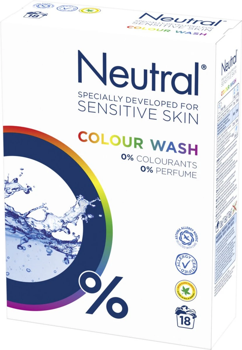 Neutral 0% Kleur Parfumvrij Waspoeder - 18 wasbeurten - 1,188 kg - Wasmiddel Neutral 0% Kleur Parfumvrij Waspoeder - 18 Wasbeurten - 1,188 Kg - Wasmiddel -bol winkel 830x1200 3