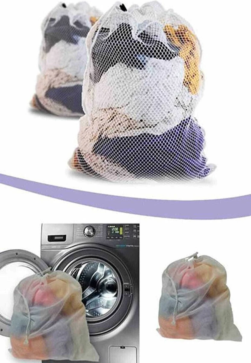 Wasnet Waszak - Groot - XL - 60 x 80 CM - Wit - Treksysteem - Trekbandsluiting - Polyester - Laundry bag Wasnet Waszak - Groot - XL - 60 X 80 CM - Wit - Treksysteem - Trekbandsluiting - Polyester - Laundry Bag -bol winkel 832x1200 4