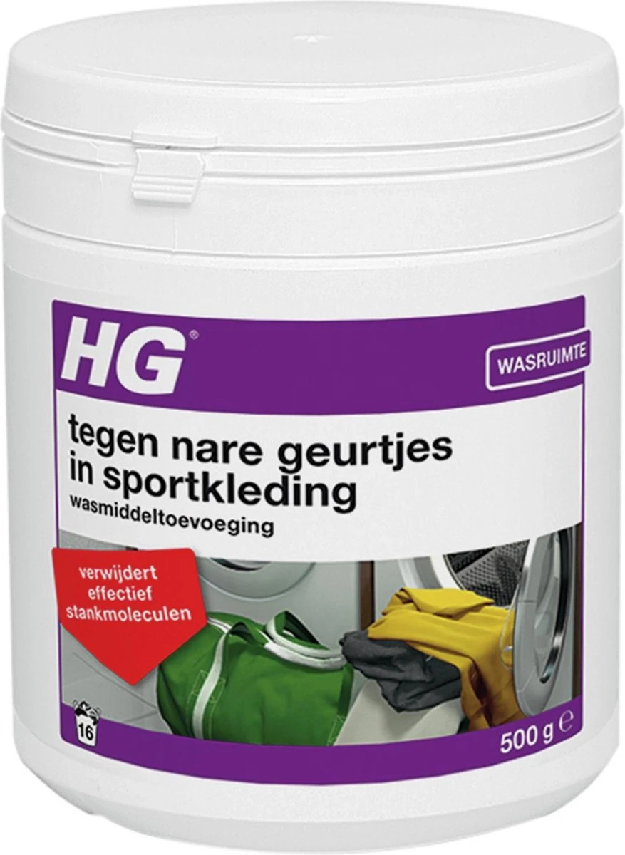 HG tegen nare geurtjes in sportkleding wasmiddeltoevoeging - 500gr - ook bruikbaar voor handdoeken en andere kleding - elimineert 100% stankmoleculen - biologisch afbreekbaar HG Tegen Nare Geurtjes In Sportkleding Wasmiddeltoevoeging - 500gr - Ook Bruikbaar Voor Handdoeken En Andere Kleding - Elimineert 100% Stankmoleculen - Biologisch Afbreekbaar -bol winkel 877x1200 2