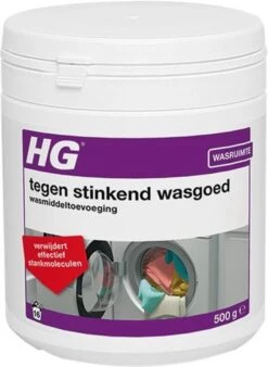 HG Tegen Stinkend Wasgoed Wasmiddeltoevoeging - 500gr - Verwijdert Stankmoleculen - Voor 16 Wasbeurten -bol winkel 877x1200