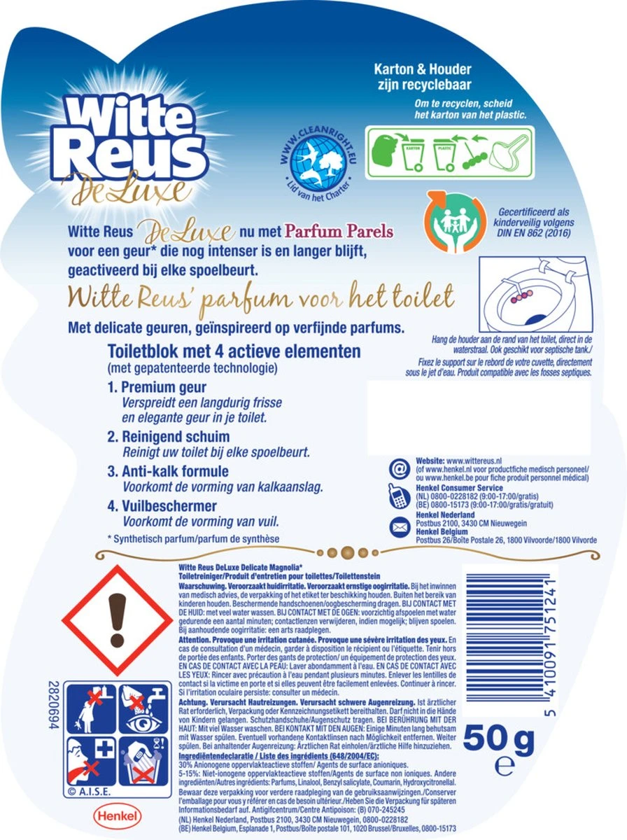 Witte Reus DeLuxe Toiletblok - Delicate Magnolia - WC Blokjes Voordeelverpakking - 10 Stuks Witte Reus DeLuxe Toiletblok - Delicate Magnolia - WC Blokjes Voordeelverpakking - 10 Stuks -bol winkel 896x1200 6