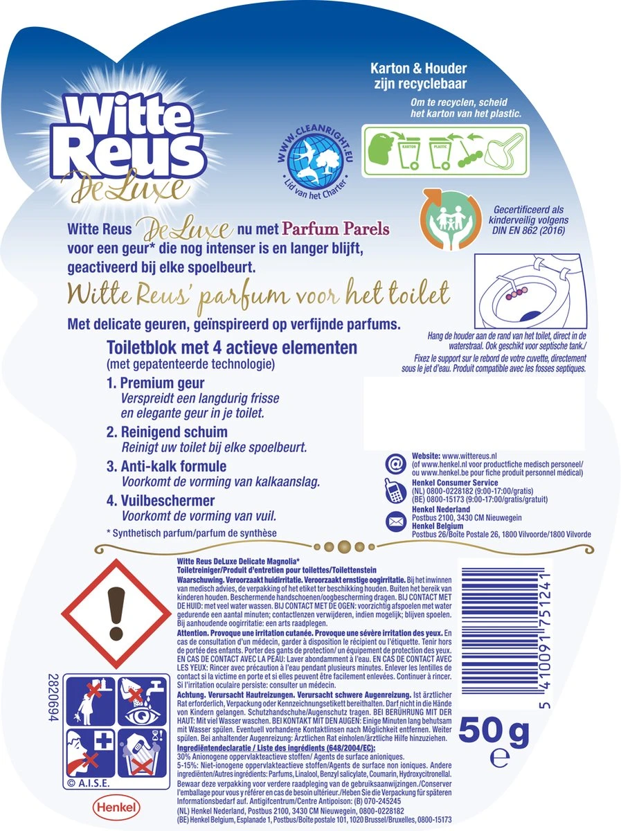 Witte Reus DeLuxe Toiletblok - Delicate Magnolia - WC Blokjes Voordeelverpakking - 10 Stuks Witte Reus DeLuxe Toiletblok - Delicate Magnolia - WC Blokjes Voordeelverpakking - 10 Stuks -bol winkel 897x1200 3