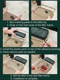 Merkloos Gootsteen Organizer - Gootsteen Afval Netje - Gootsteenontstopper -Gootsteen Zeef Netto- Sink Filter Rack Anti-Blokkeren Wegwerp-Fijne Mesh Filter Aanrecht Zeef Mesh Tas Voor Keuken- Spoelbak - Incl. 50 Netjes -bol winkel 900x1200 9