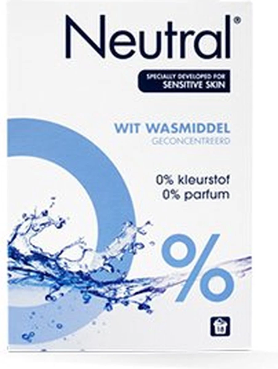 Neutral 0% Wit Parfumvrij Waspoeder - 45 wasbeurten - Wasmiddel Neutral 0% Wit Parfumvrij Waspoeder - 45 Wasbeurten - Wasmiddel -bol winkel