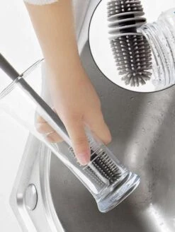 Merkloos Afwasborstel Voor Lange Glazen - Siliconenborstel Lange Glazen - Baby Flessenborstel - Duurzame Afwasborstel - Siliconen Afwasborstel -bol winkel 905x1200