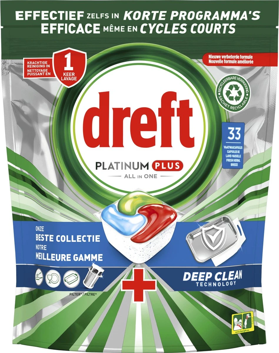 Dreft Platinum Plus All In One Deep Clean - Vaatwastabletten - Voordeelverpakking 4 x 33 stuks Dreft Platinum Plus All In One Deep Clean - Vaatwastabletten - Voordeelverpakking 4 X 33 Stuks -bol winkel 948x1200 2