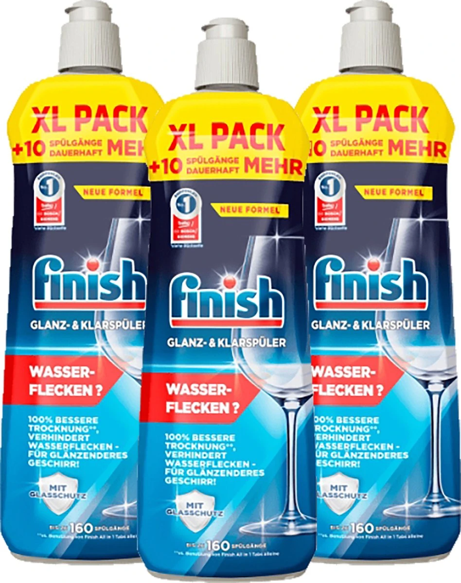 Finish Glansspoelmiddel Rinse & Shine - 480 Afwasbeurten - 3x 800 ml Finish Glansspoelmiddel Rinse & Shine - 480 Afwasbeurten - 3x 800 Ml -bol winkel 948x1200 3