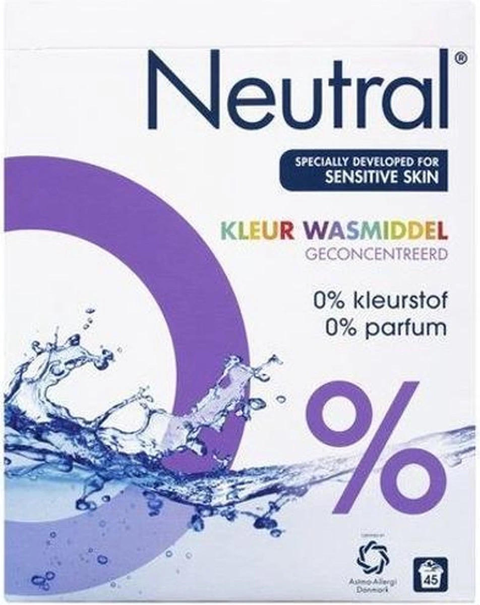 Neutral 0% Kleur Parfumvrij Waspoeder - 18 wasbeurten - 1,188 kg - Wasmiddel Neutral 0% Kleur Parfumvrij Waspoeder - 18 Wasbeurten - 1,188 Kg - Wasmiddel -bol winkel