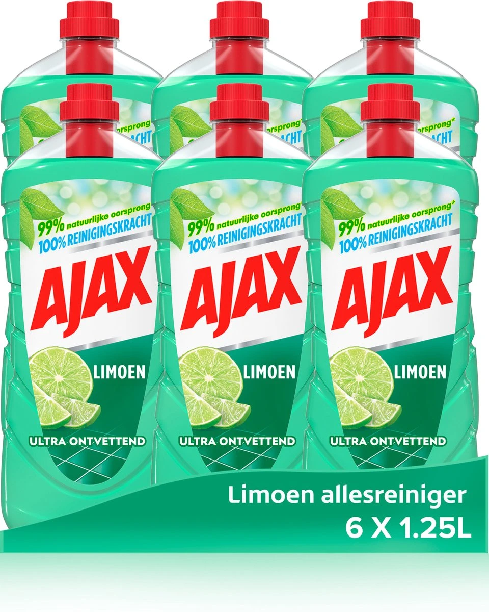 Ajax Allesreiniger Limoen 6 x 1.25L - Voordeelverpakking Ajax® Ajax Allesreiniger Limoen 6 X 1.25L - Voordeelverpakking -bol winkel 960x1200 4