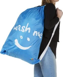 Wonair - Grote Waszak - 60x90cm - Hemelsblauw - Met Trekkoord En Draagband 8 Wonair - Grote Waszak - 60x90cm - Hemelsblauw - Met Trekkoord En Draagband -bol winkel 972x1200