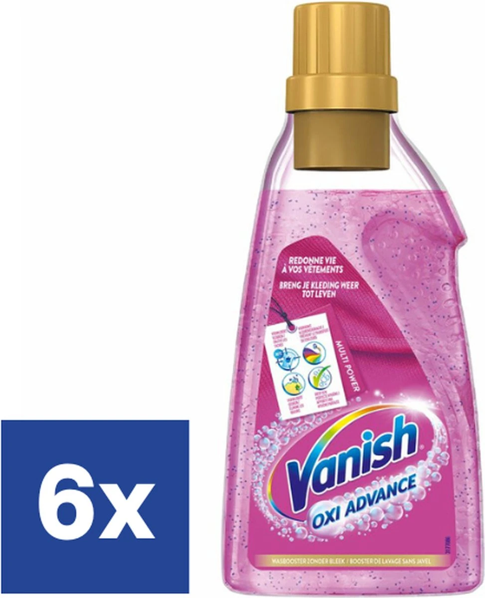 Vanish Oxi Advance Multicolor Power Gel - Voor Gekleurde en Witte Was - 750 mL x6 Vanish Oxi Advance Multicolor Power Gel - Voor Gekleurde En Witte Was - 750 ML X6 -bol winkel 973x1200 1