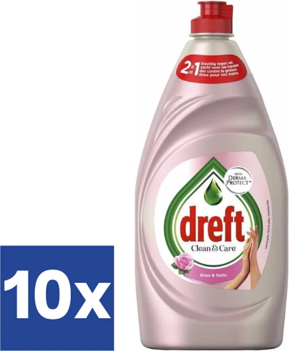 Dreft Clean & Care Afwasmiddel Rose & Satin (Voordeelverpakking) - 10 x 383 ml Dreft Clean & Care Afwasmiddel Rose & Satin (Voordeelverpakking) - 10 X 383 Ml -bol winkel 989x1200 2