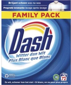 Dash Waspoeder Original Wit - Wasmiddel - 72 Wasbeurten - Voordeelverpakking